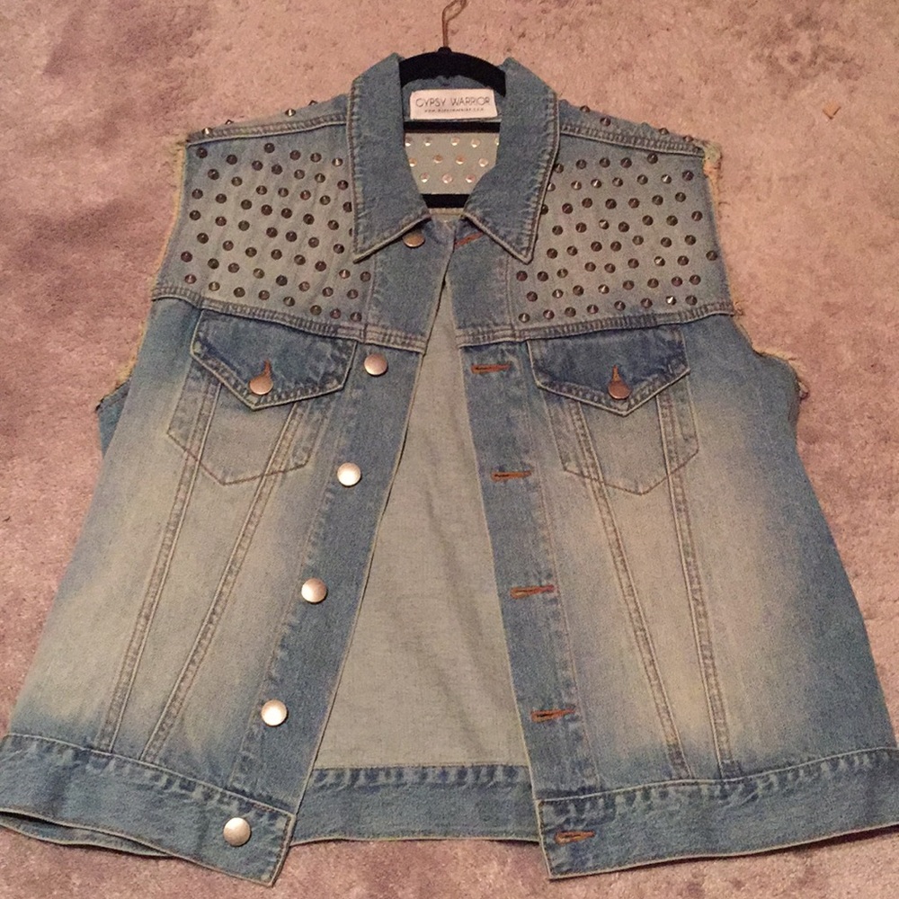 New Gypsy Warrior studded denim vest